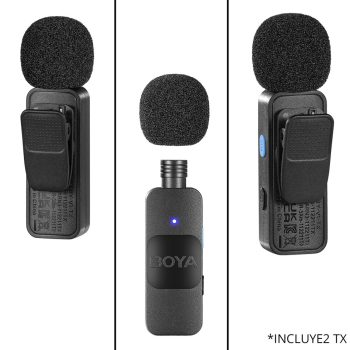 Micrófono Inalámbrico BOYA BY-V2 Duo para iPhone o iPad