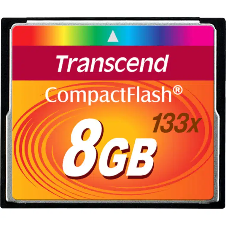 Tarjeta de Memoria Compacta Flash de 8GB (133x) Transcend