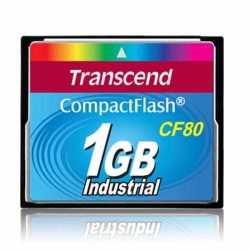 Tarjeta de Memoria Compacta Flash de 1GB (CF80) Industrial Transcend