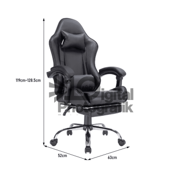 Silla de Escritorio Gamer Giratoria con masajeador Matrix Negro